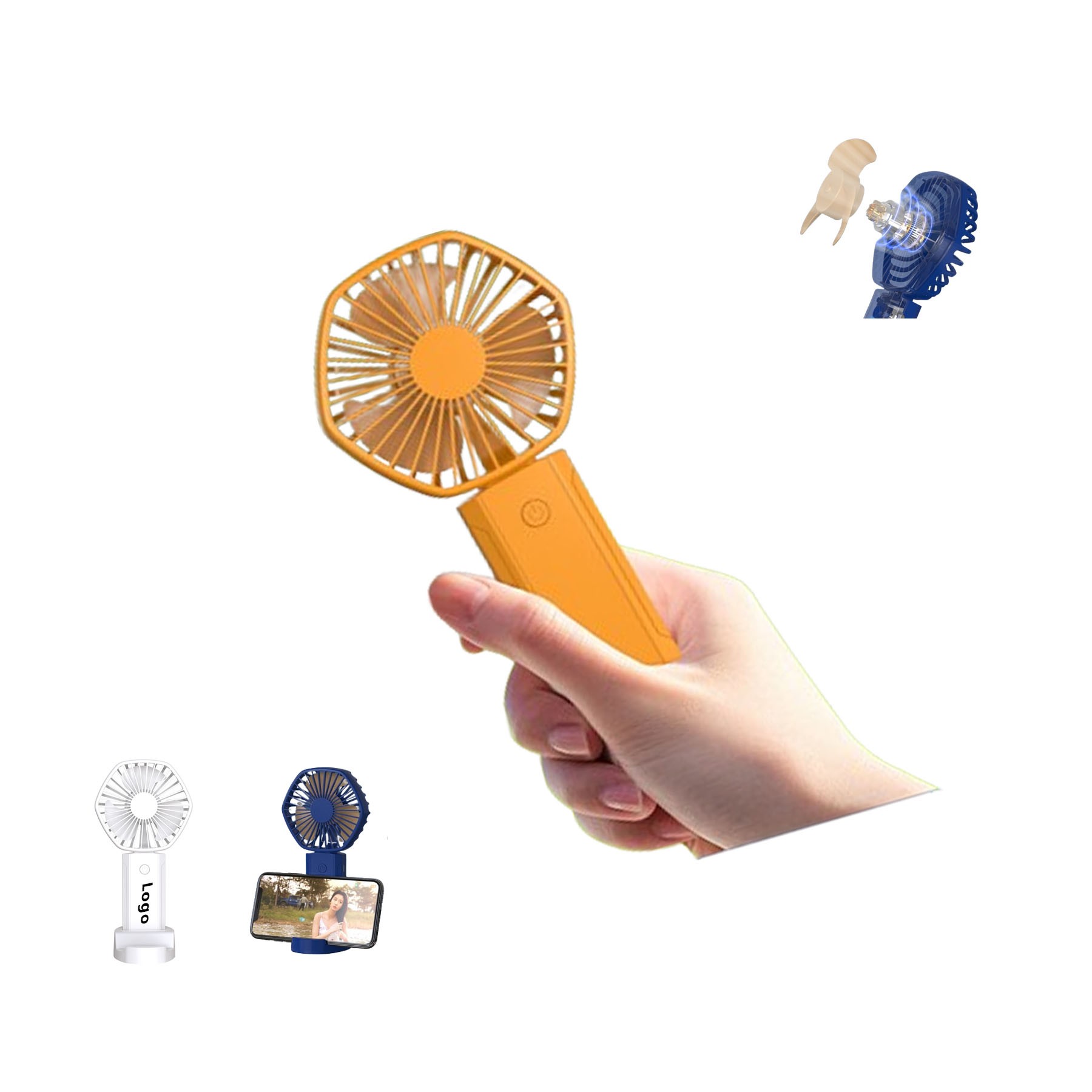 USB Rechargeable Handheld Pocket Fan