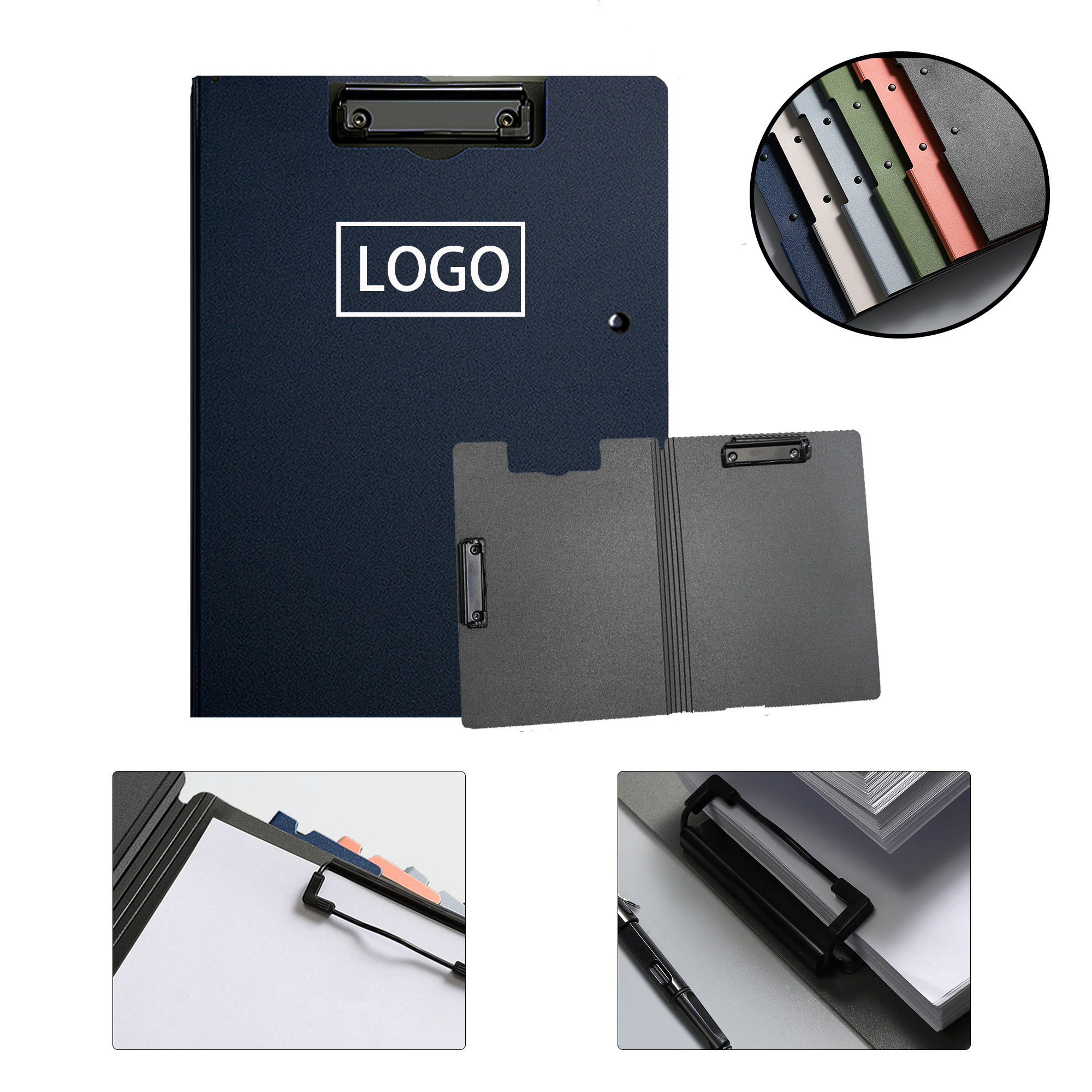 MOQ:10pcs Double-Clip Clipboard 2