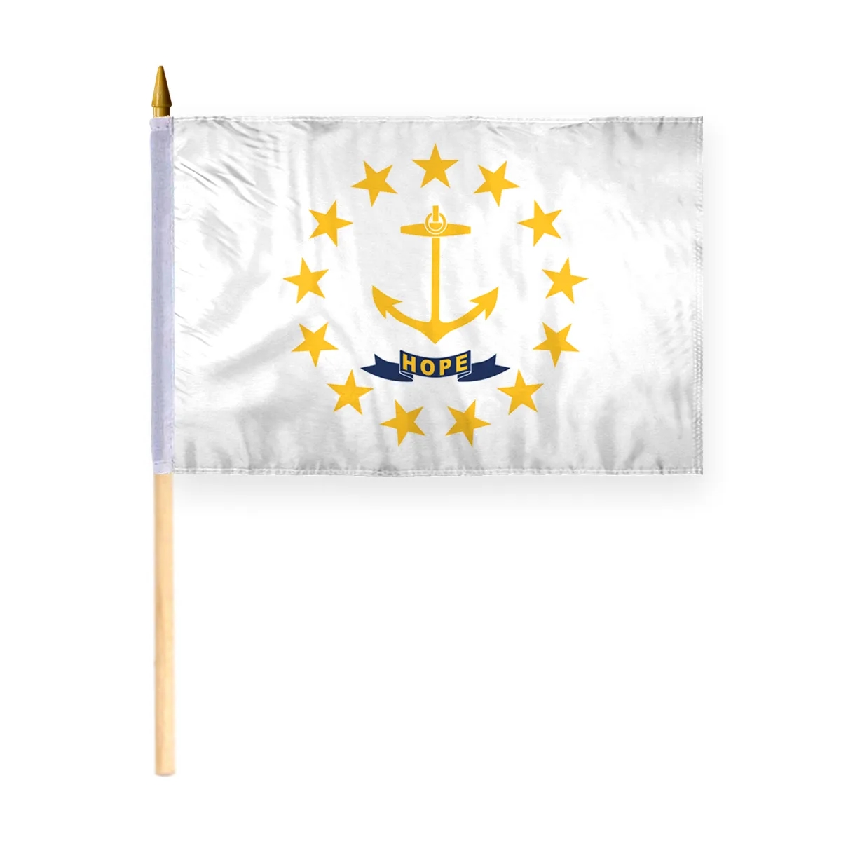 4"x6" & 12"x18'' Rhode Island ePoly Printed Stick Flags 3