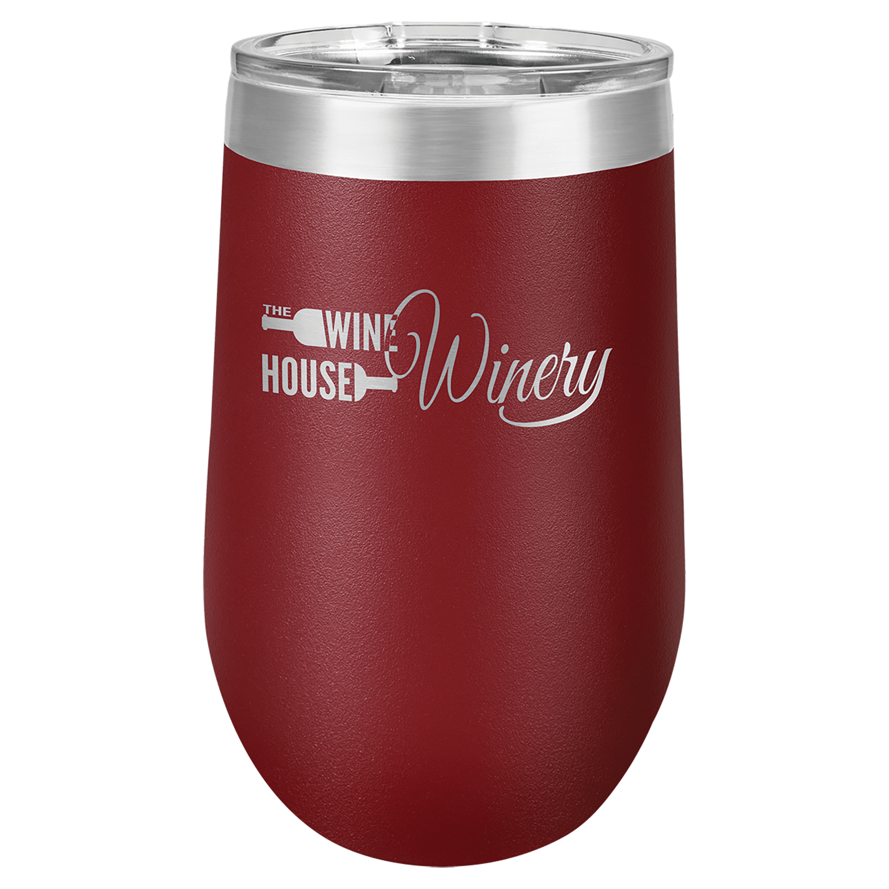 Polar Camel 16 oz. Maroon Vacuum Insulated Stemless Tumbler with Lid 2