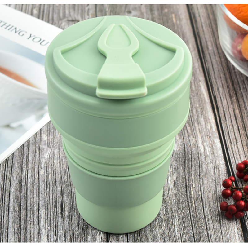 500ML Silicone Collapsible Cup Foldable Mug Portable Camping Cup 10
