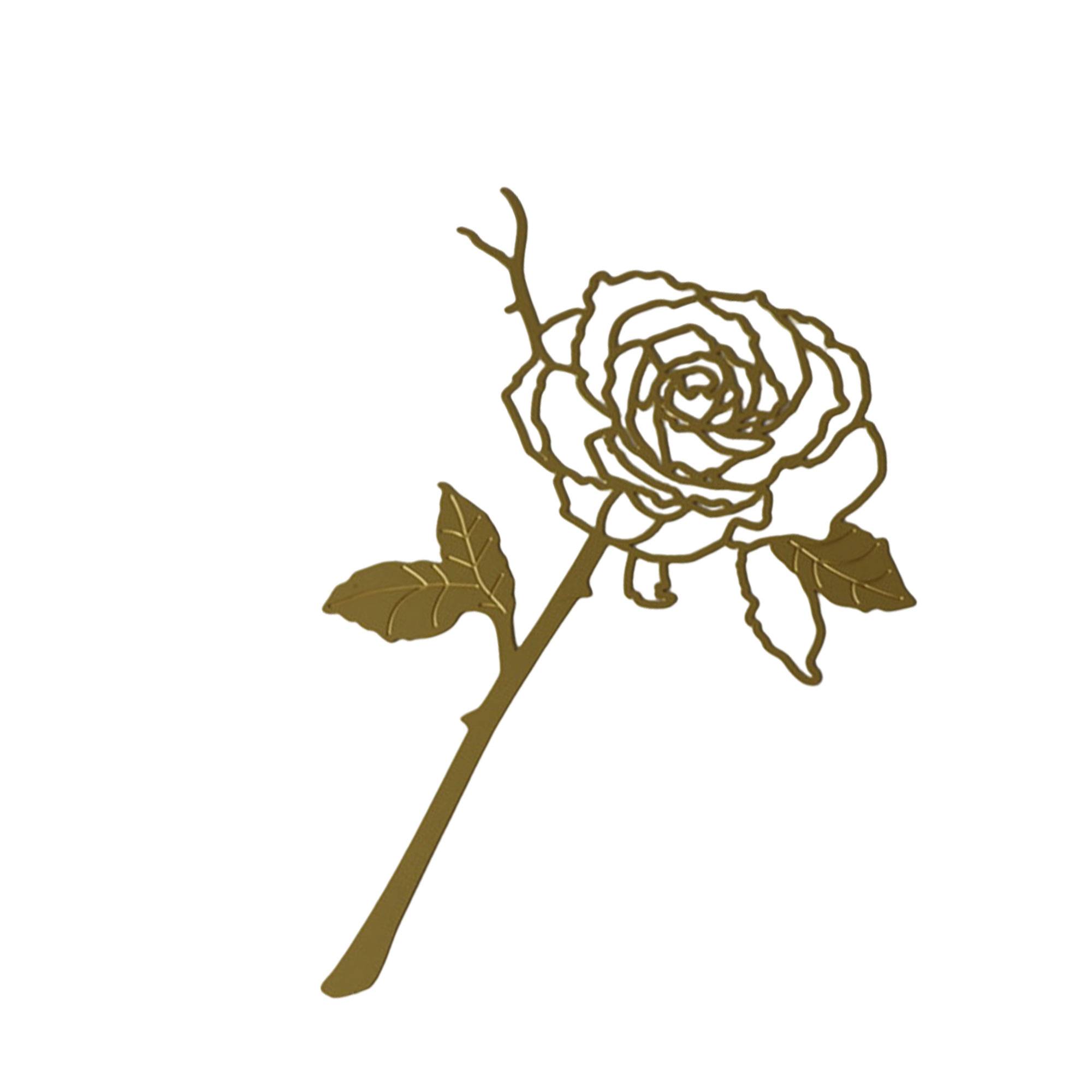 Rose Shaped Metal Bookmark for Book Lovers 4