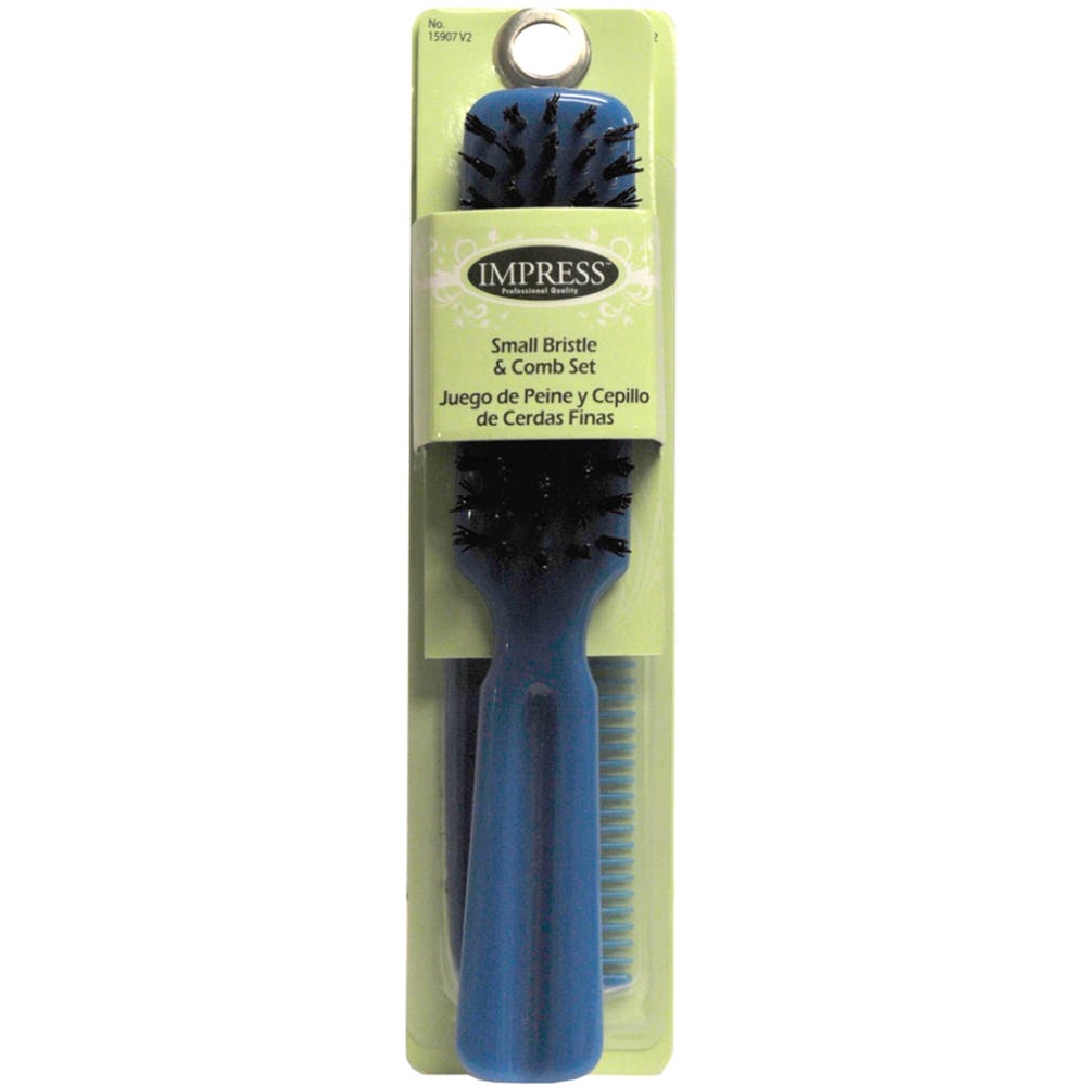 Hairbrush & Comb Sets - Small Bristles Black 2