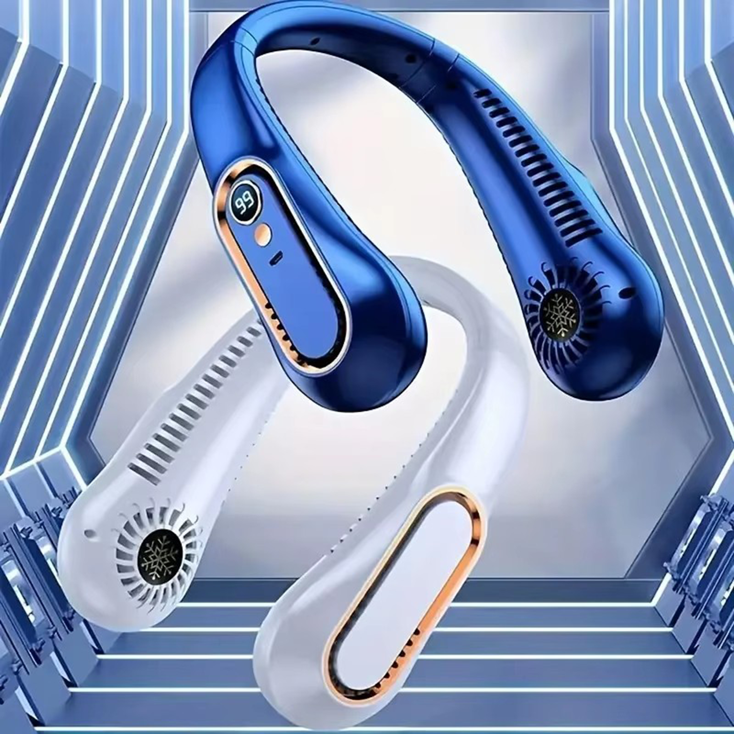 Portable USB Rechargeable Neck Fan 6