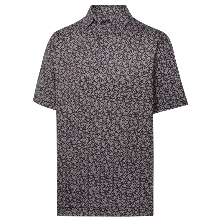 FootJoy Painted Floral Lisle - Self Collar Polo 8