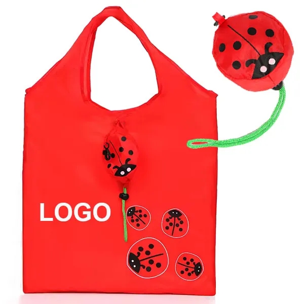 Reusable Ladybug Beetle Foldable Tote Bag 5