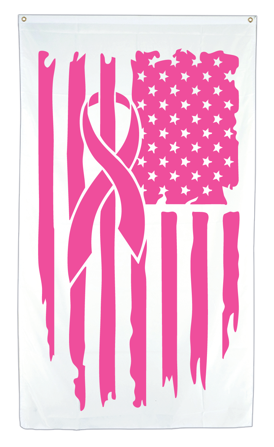 1 Color Custom Flag on White Fabric