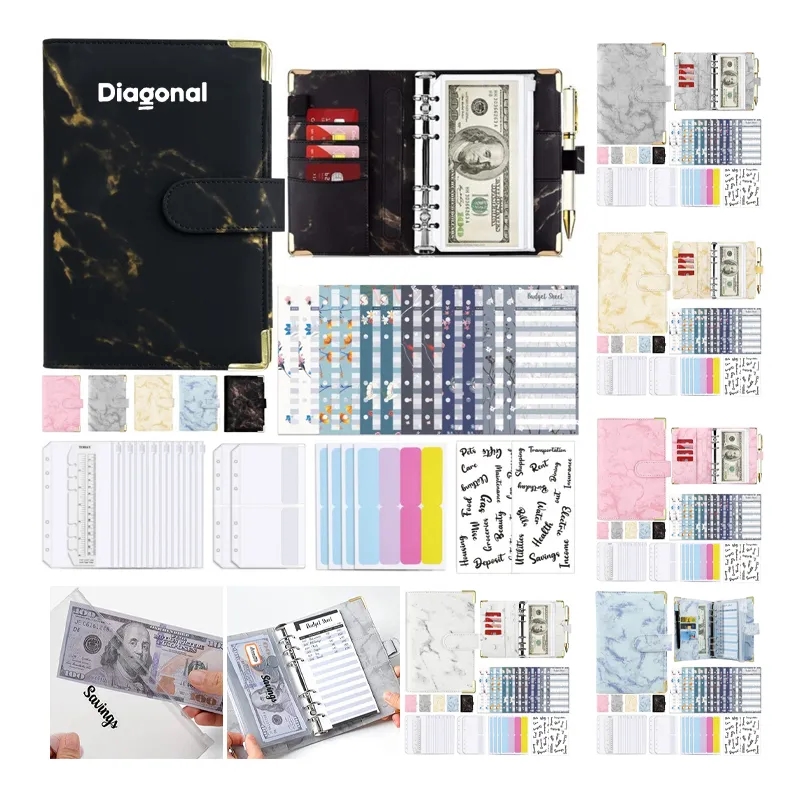 Cash budget handbook-Budget Binder with Zipper Envelopes 2