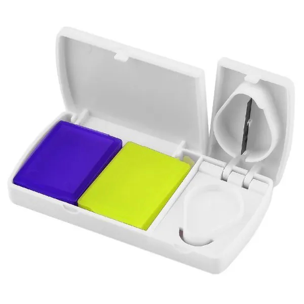 2 Compartment Pillbox with Pill Cutter 9