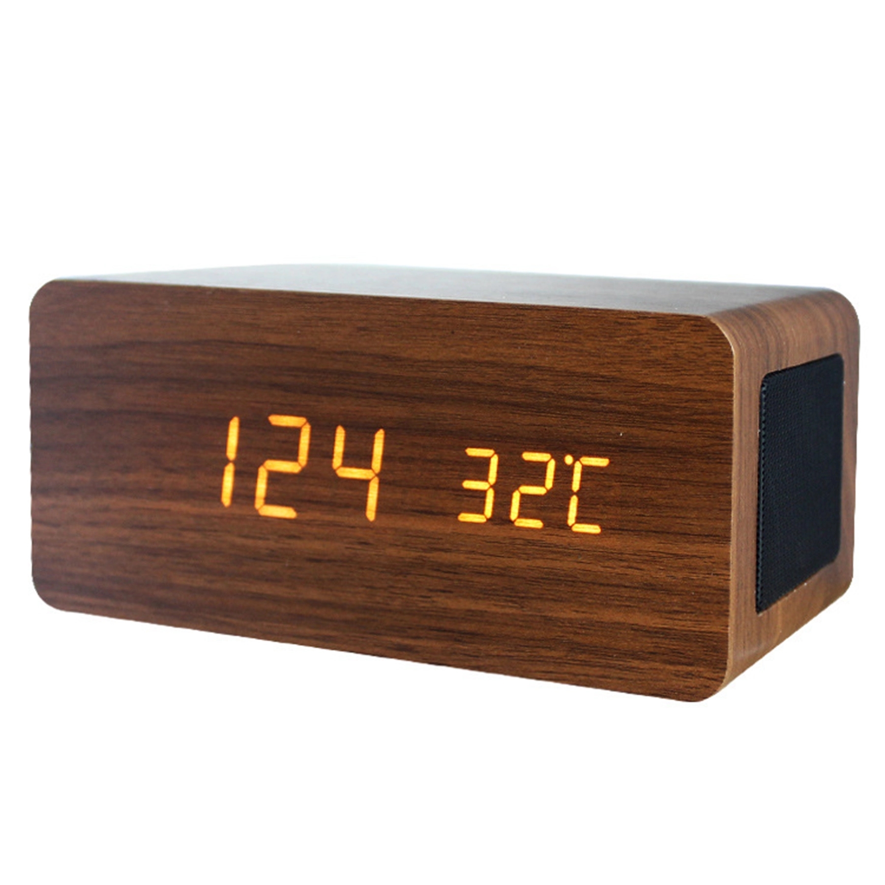 10 W Wood Wireless Charger with Speaker & Alarm Clock 3