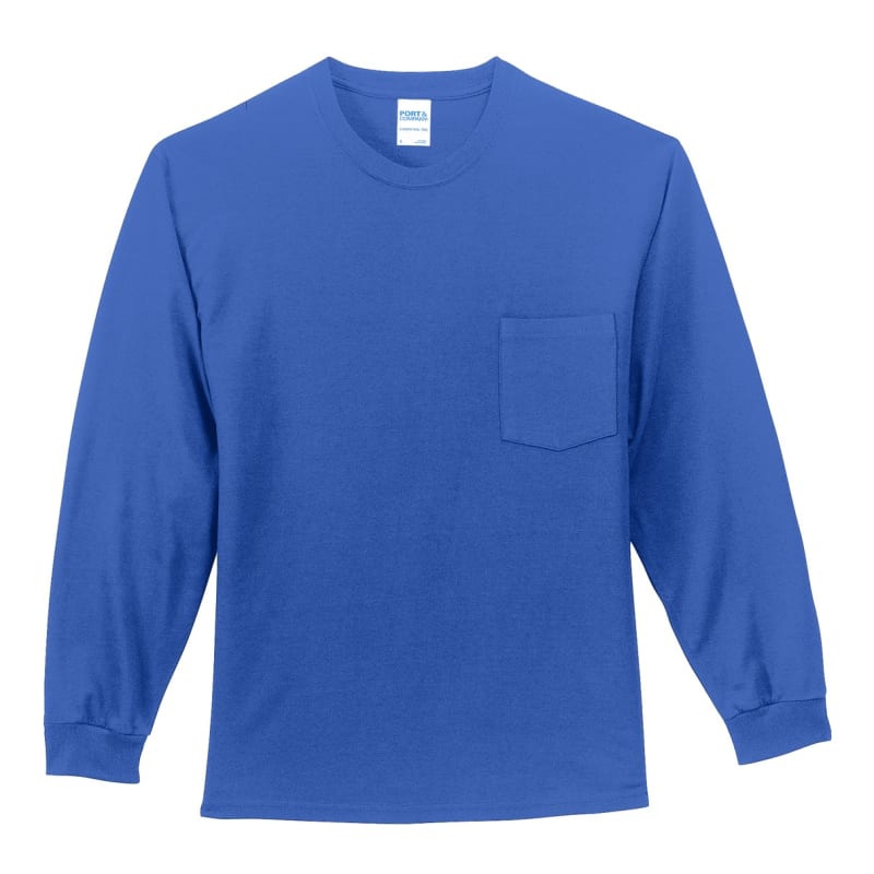 Port & Company Tall Long Sleeve Essential Pocket Tee. 5