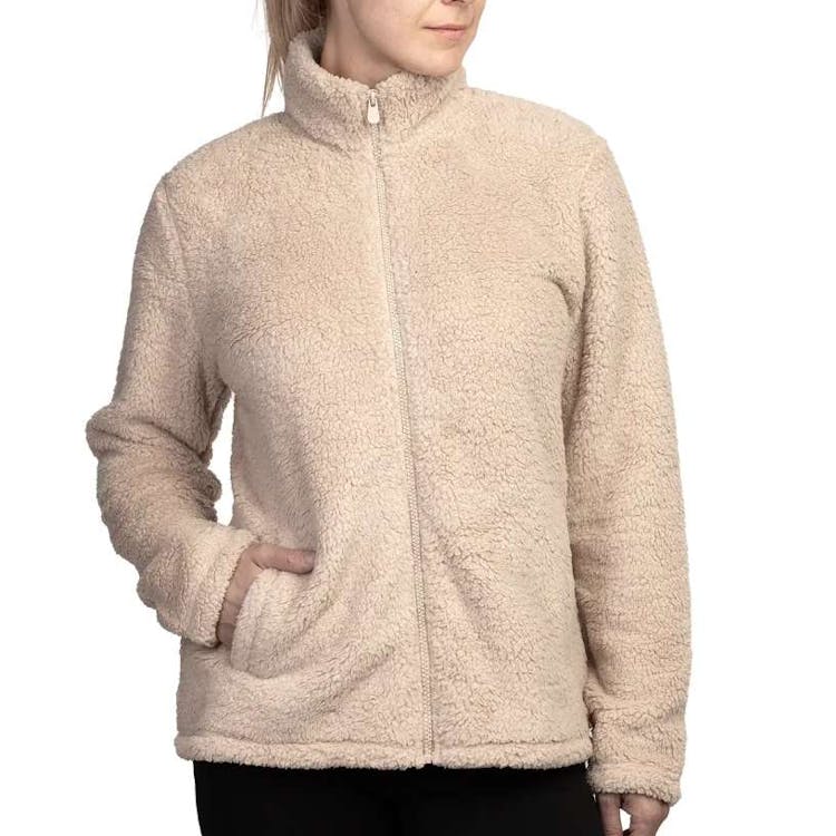 Sofra Ladies' Sherpa Jackets Sand Medium 2