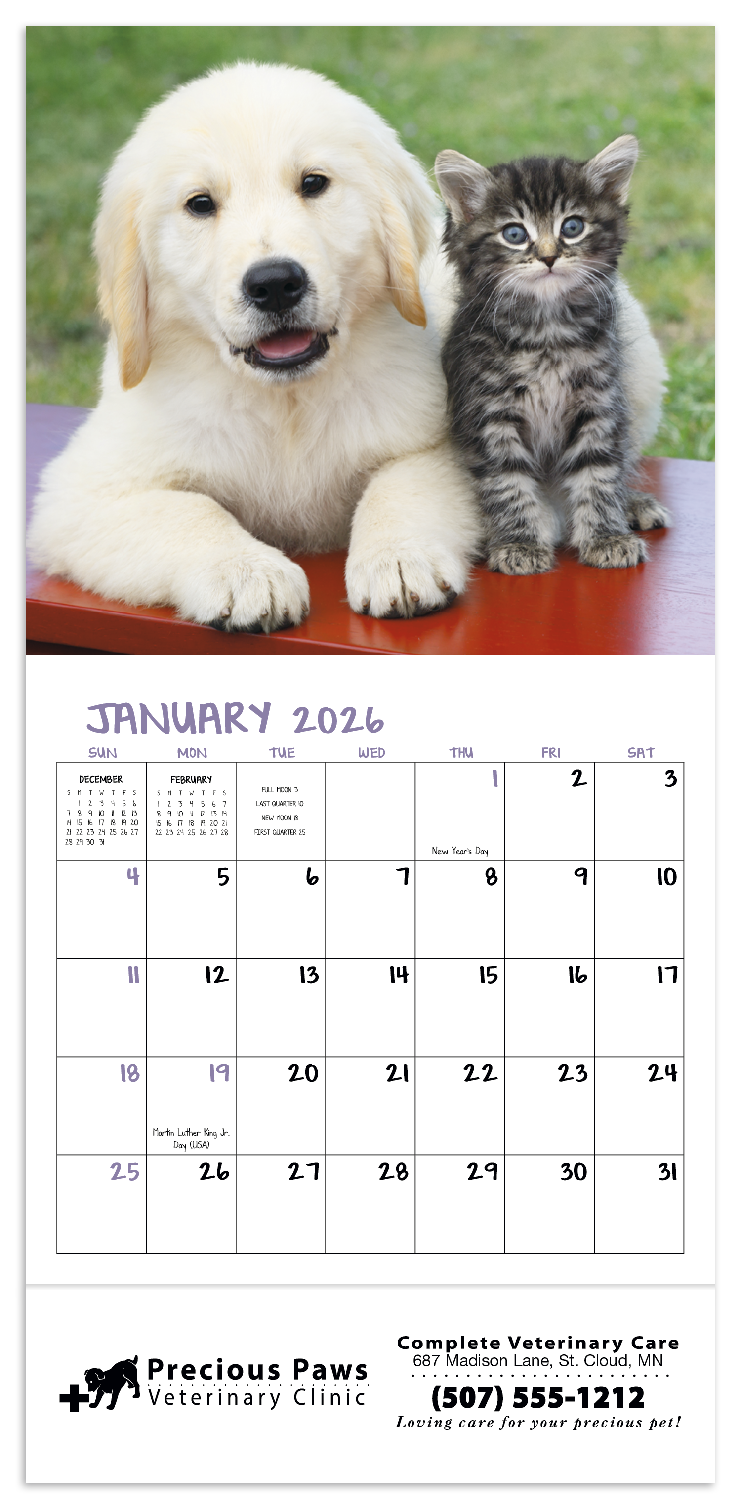 Good Value™ Puppies & Kittens - Mini Calendar 34