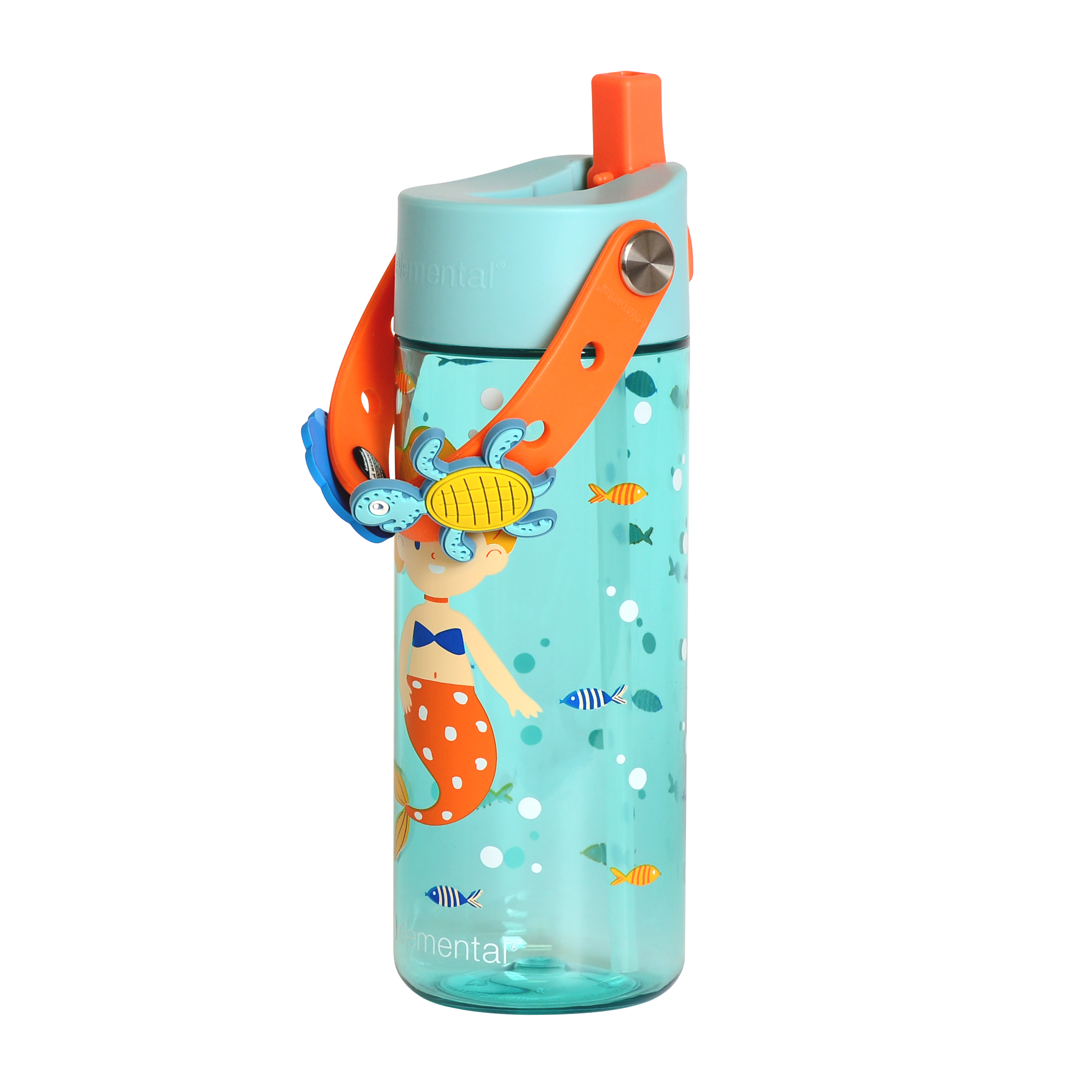 Elemental® Splash Charm 18oz Tritan Water Bottle - with Drinking Spout and Straw 37