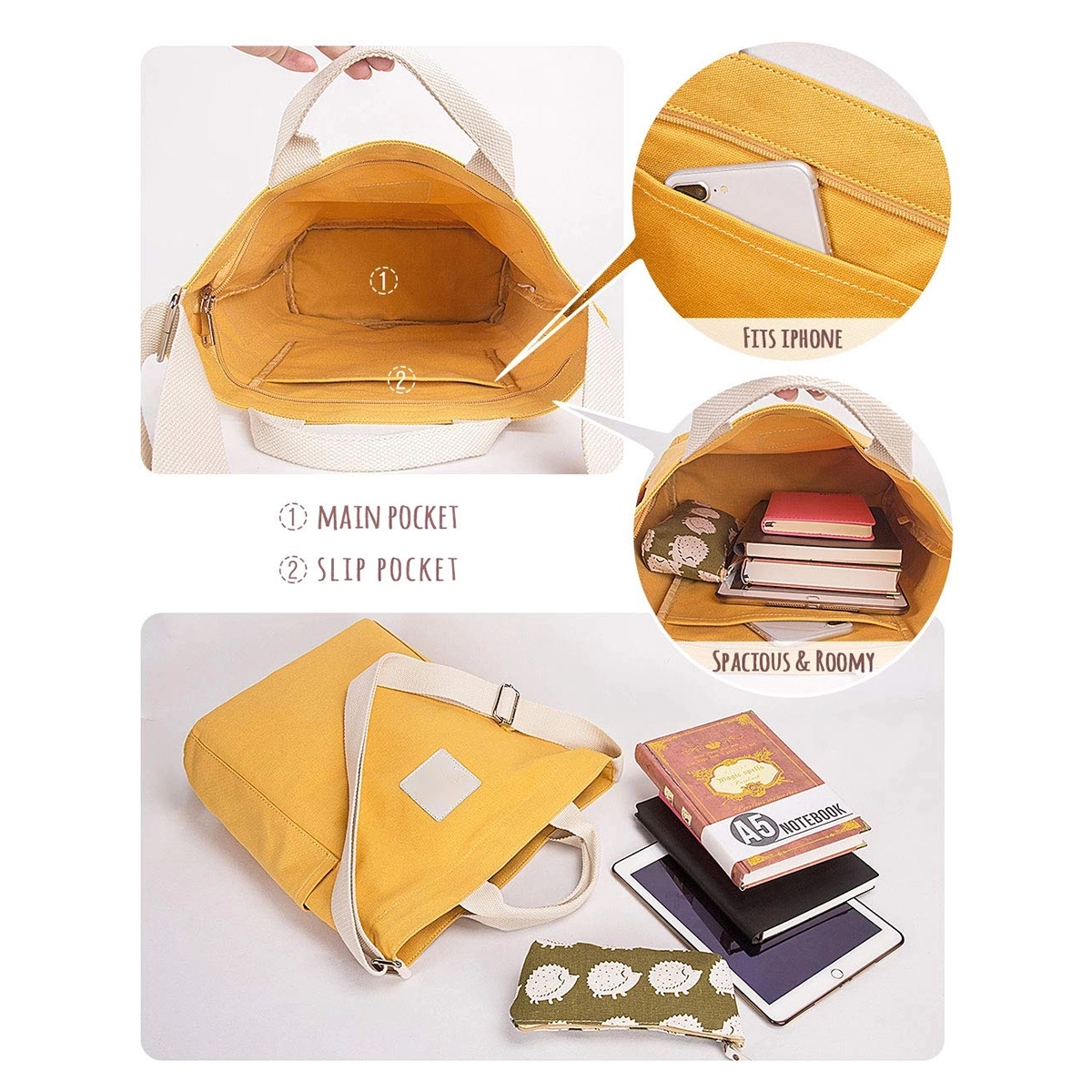 Women Canvas Tote Handbags 2