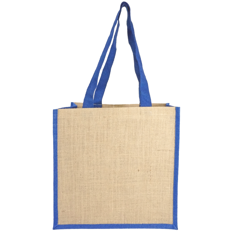 Miami Recycled Cotton Front Pocket Jute Tote, custom tote bag with logo imprint 13