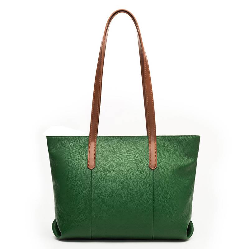 Genuine Leather Large Capacity Tote Bag, custom tote bag with logo imprint 5