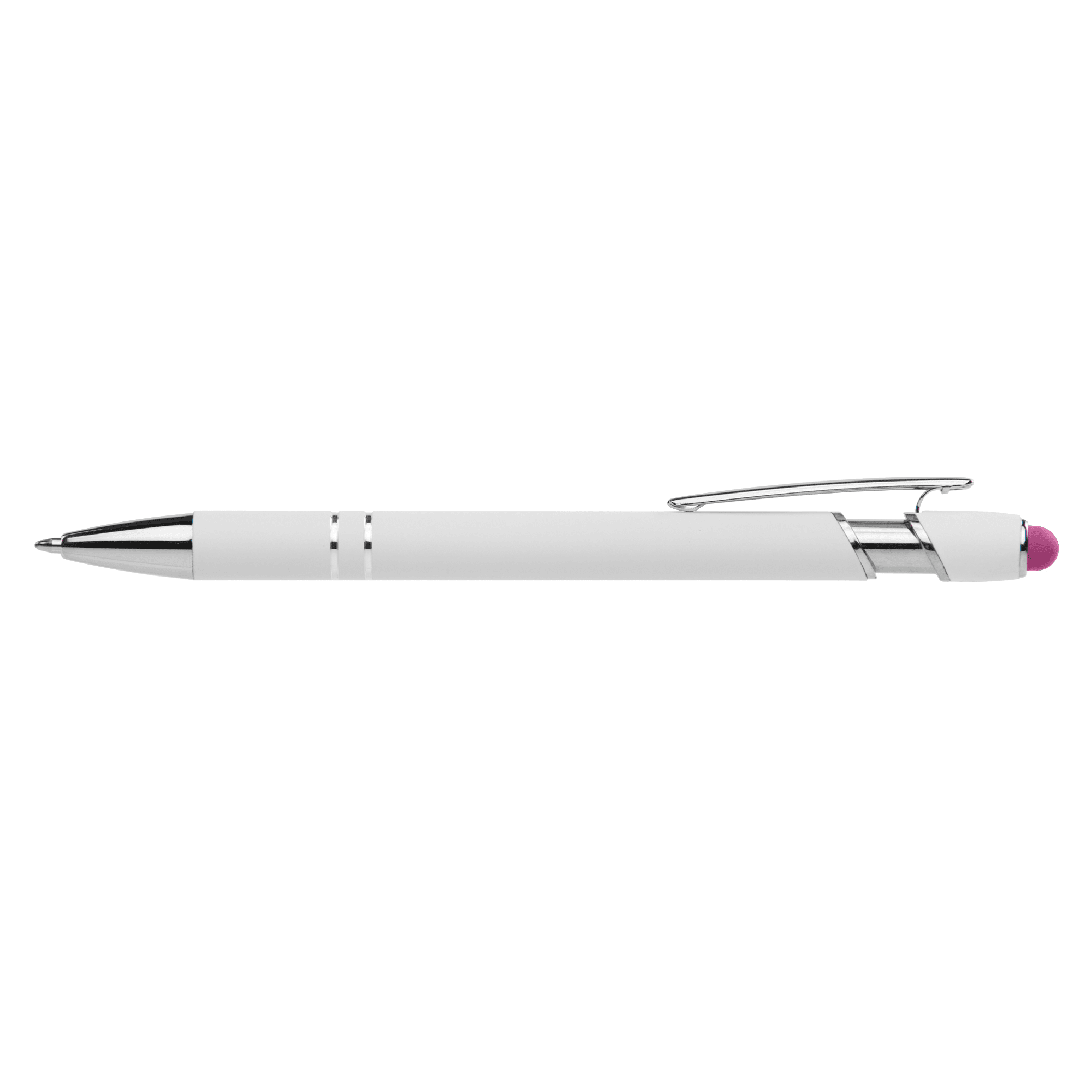Ellipse Softy White Barrel Metal Pen w/ Stylus 16