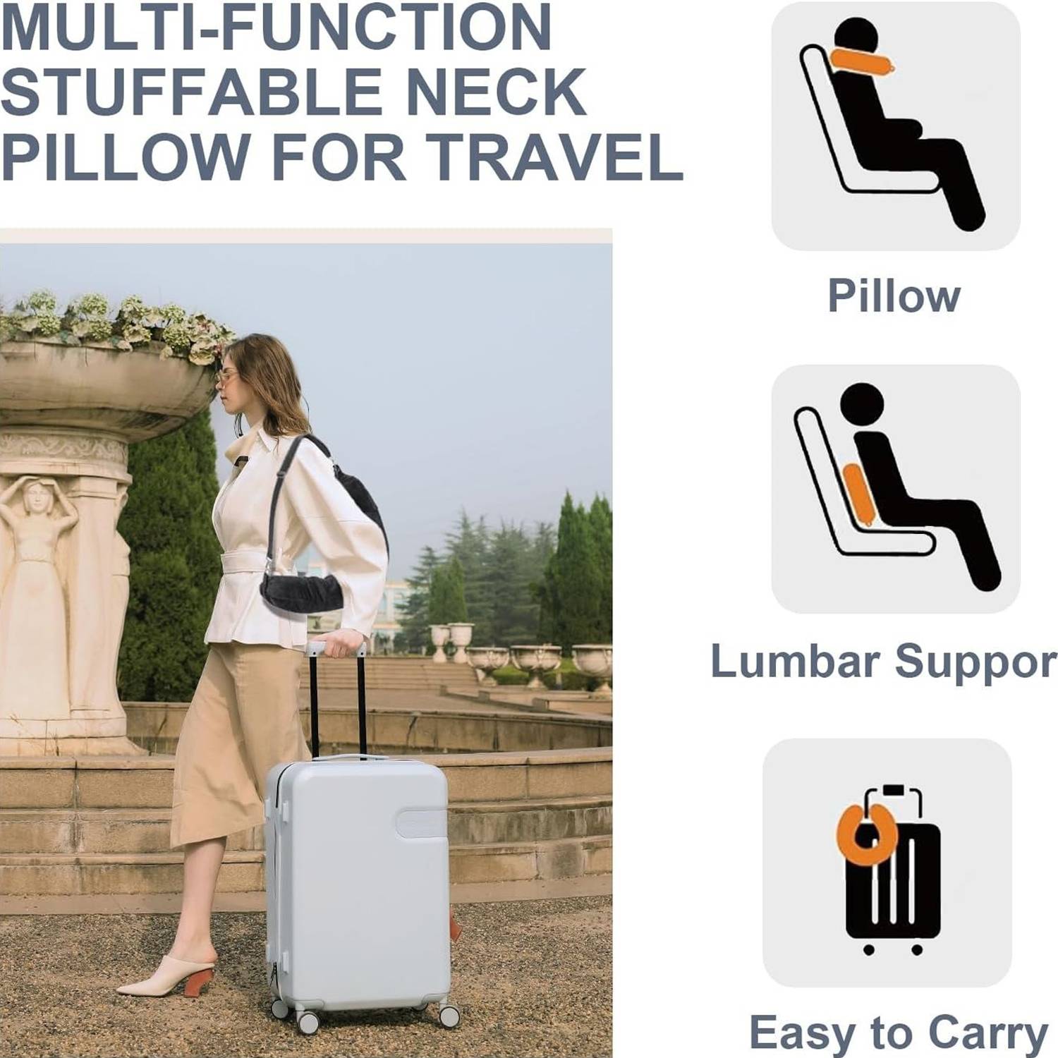 Soft Velvet Adjustable Travel Neck Pillow Bag 11