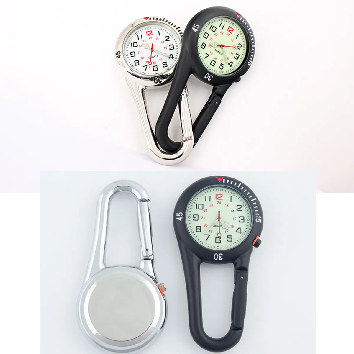 Outdoor Mini Round luminous Dial Hook Watch pocket watch 5