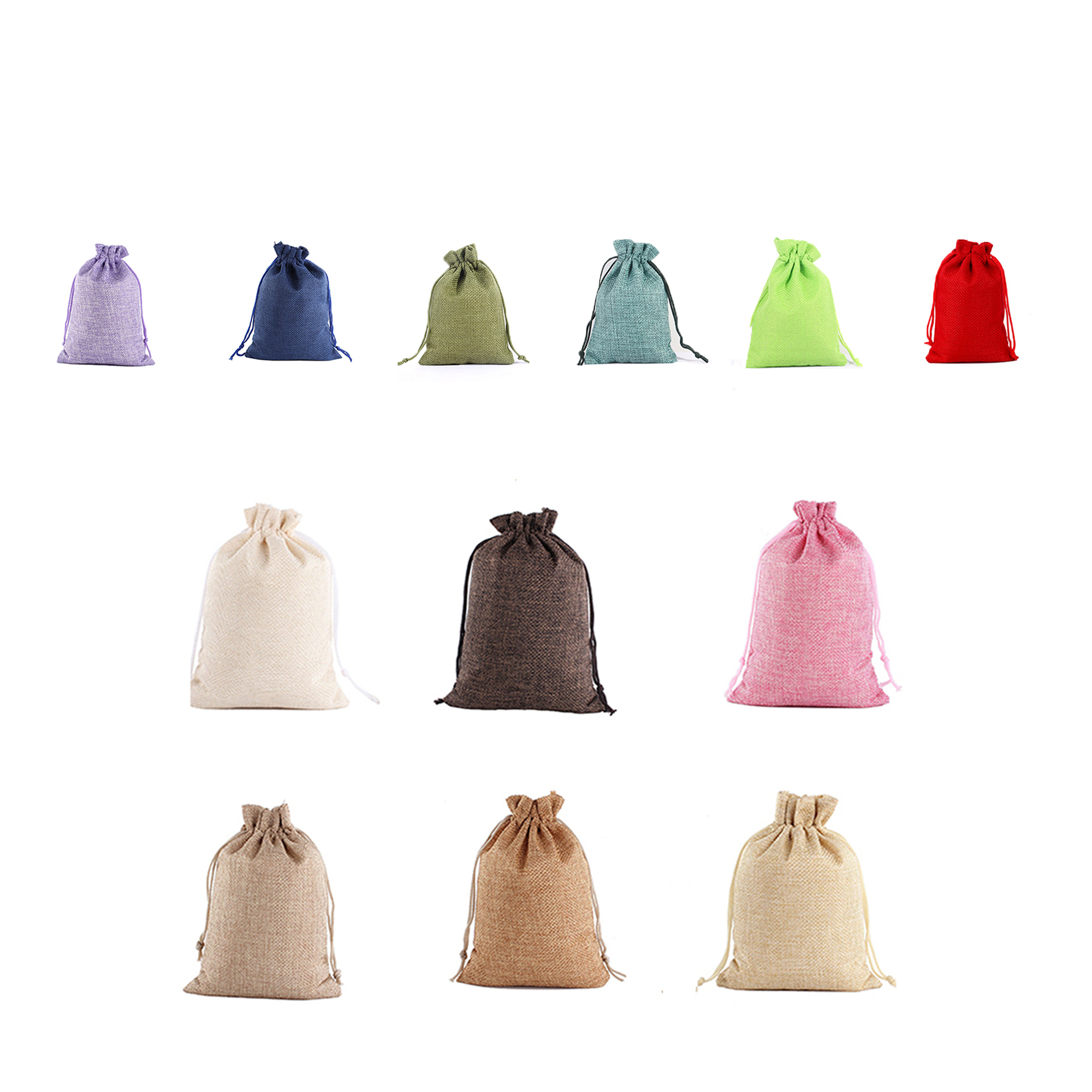 Linen Bunched Holiday Retail Gift Bag 2