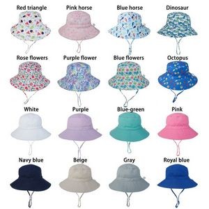 Adjustable Toddler Sun Hat, Wide Brim Bucket Hat 4