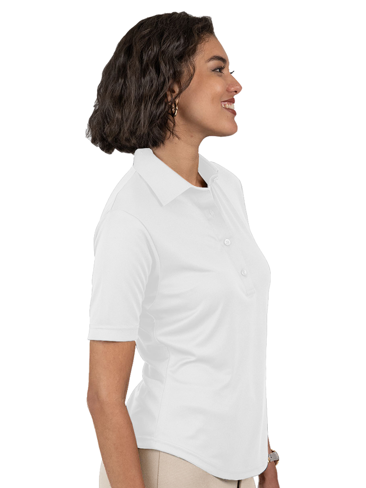 Blue Generation - Women's Pocketless Bonded Collar Dress Polo 12