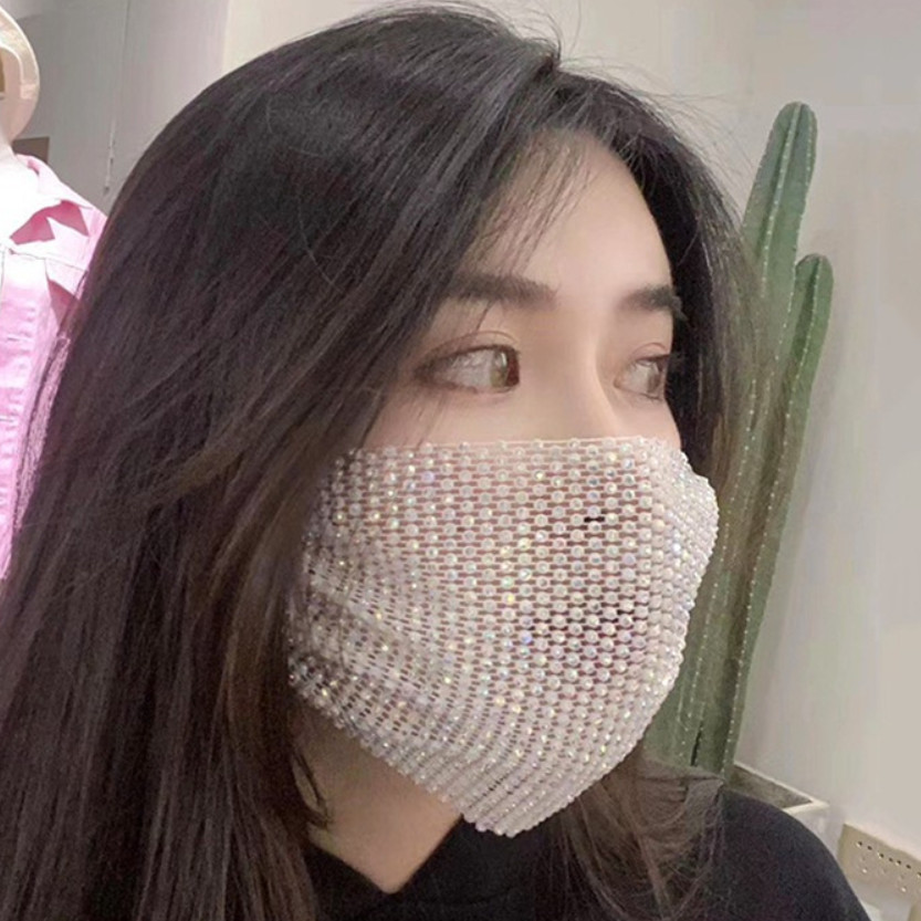 Fashion diamond mouth medical protection face mask 2