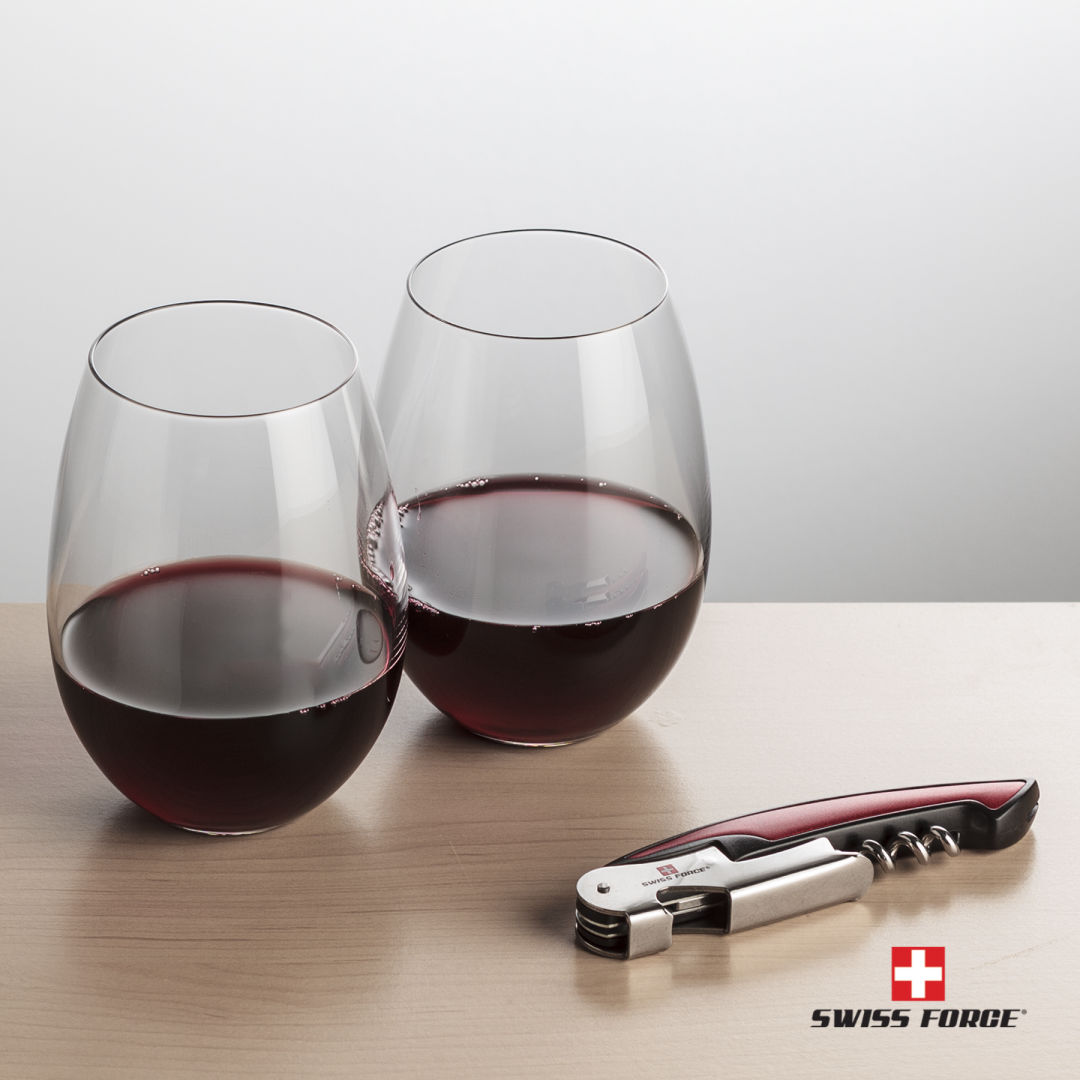 Swiss Force® Opener & Carlita Stemless Wine 18