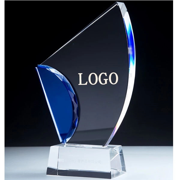 Avant Blue Sailboat Crystal Award 2