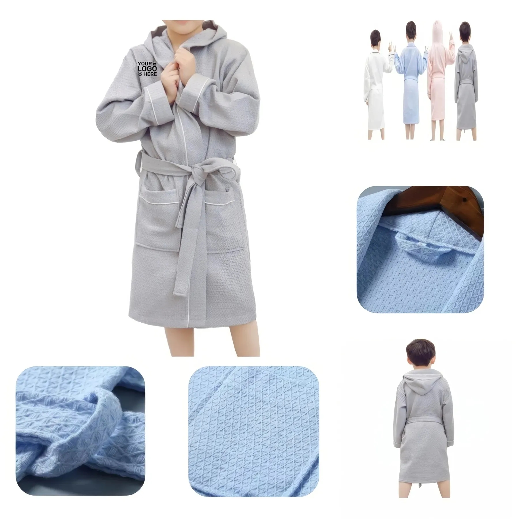 Childrens Pure Cotton Bathrobe 1
