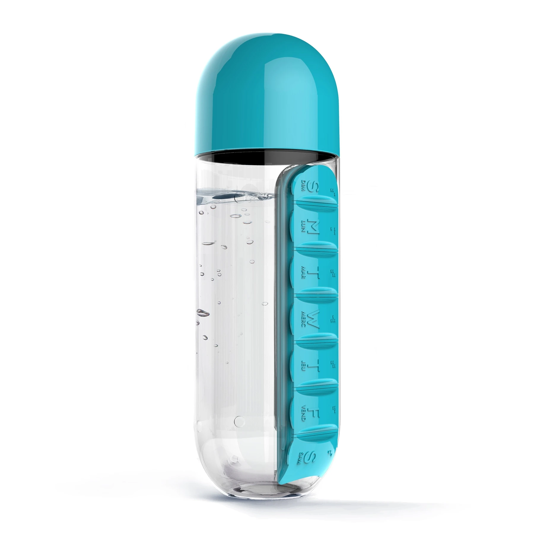 Weekly Pill Organizer Portable Water Bottle 5