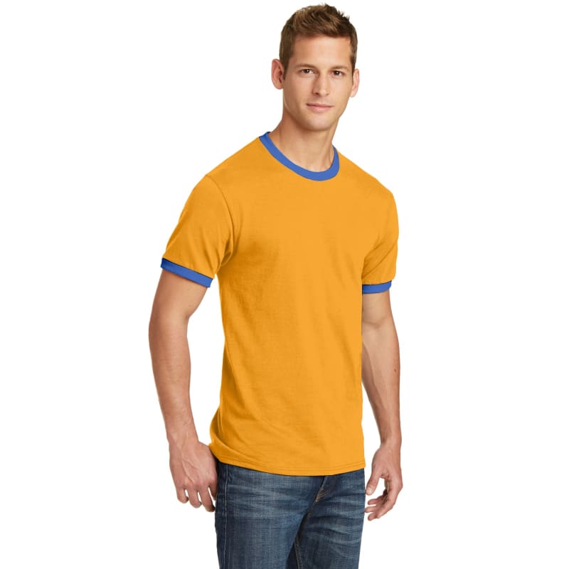 Port & Company Core Cotton Ringer Tee. 17