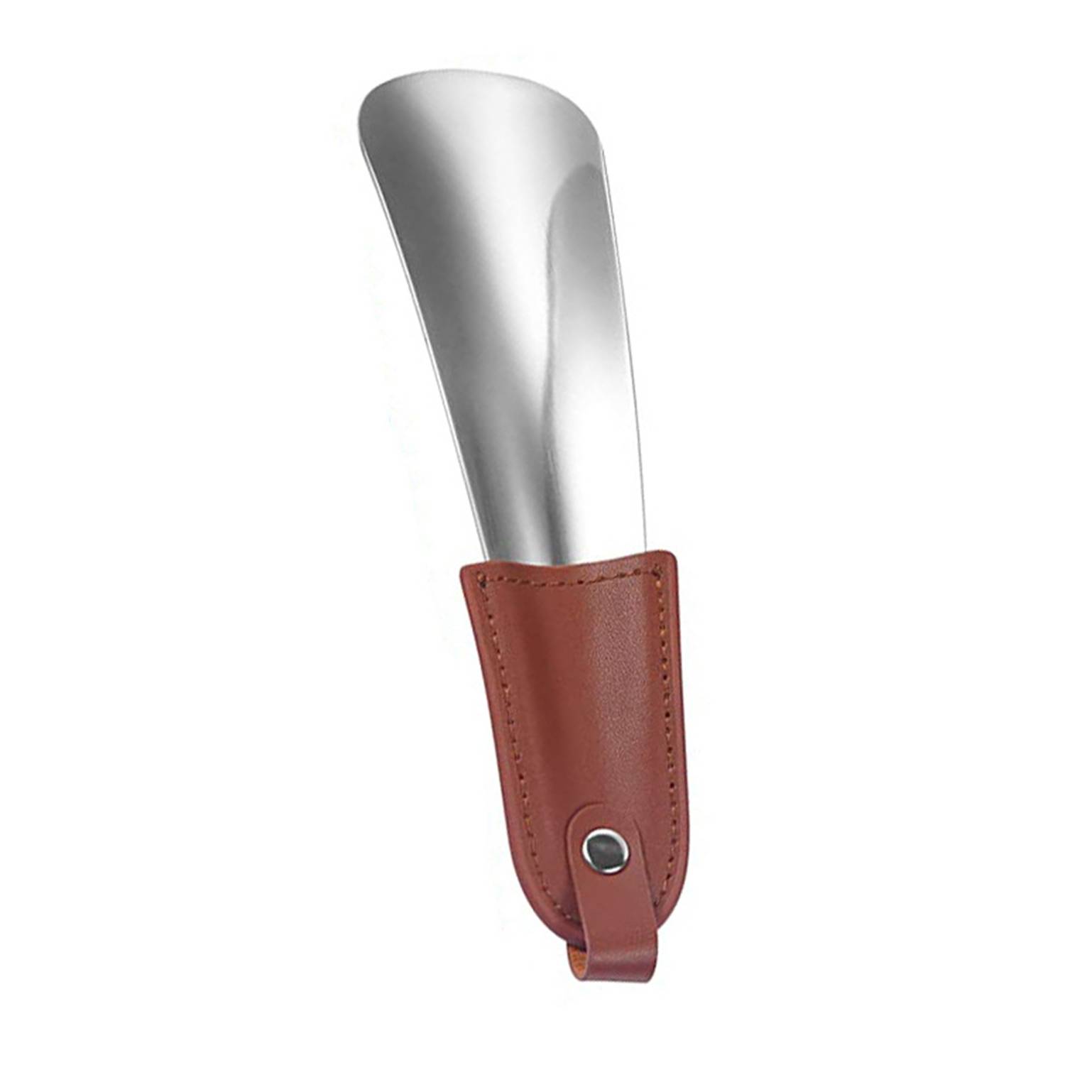 Stainless Steel Shoe Horn With Leather Cover 4