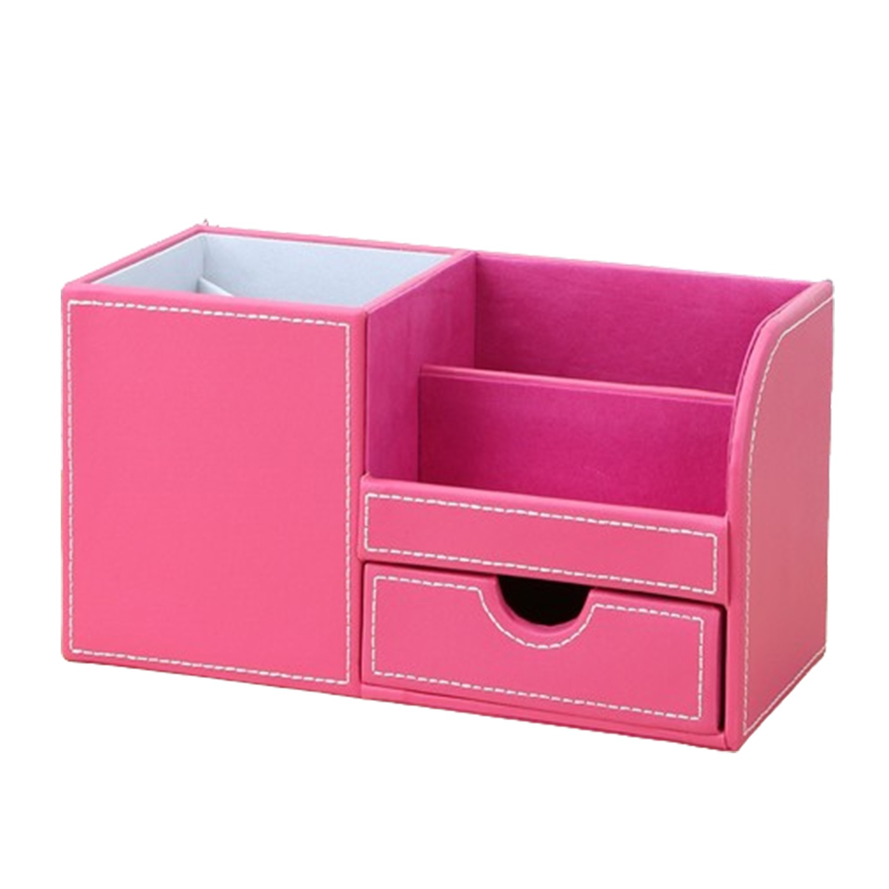 Leather Multi-Purpose Desk Top Pen Holder Organizer 7