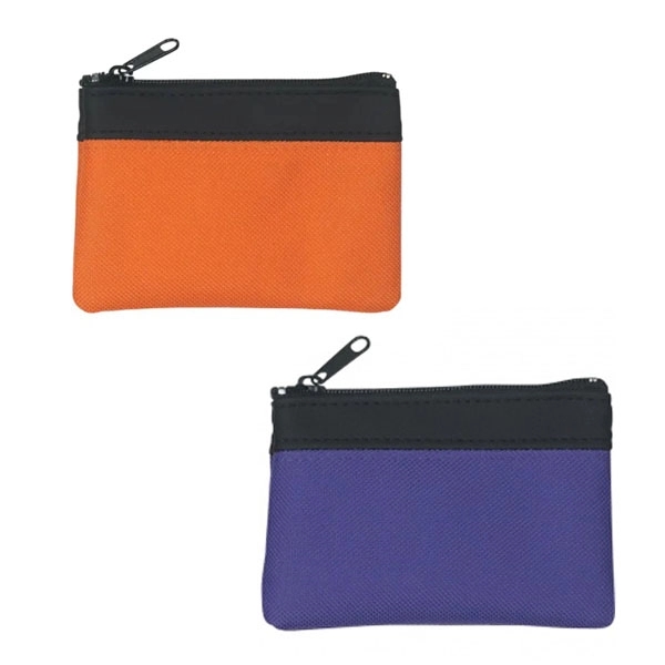 Imprinted Polyester Zippered Coin Pouches 4