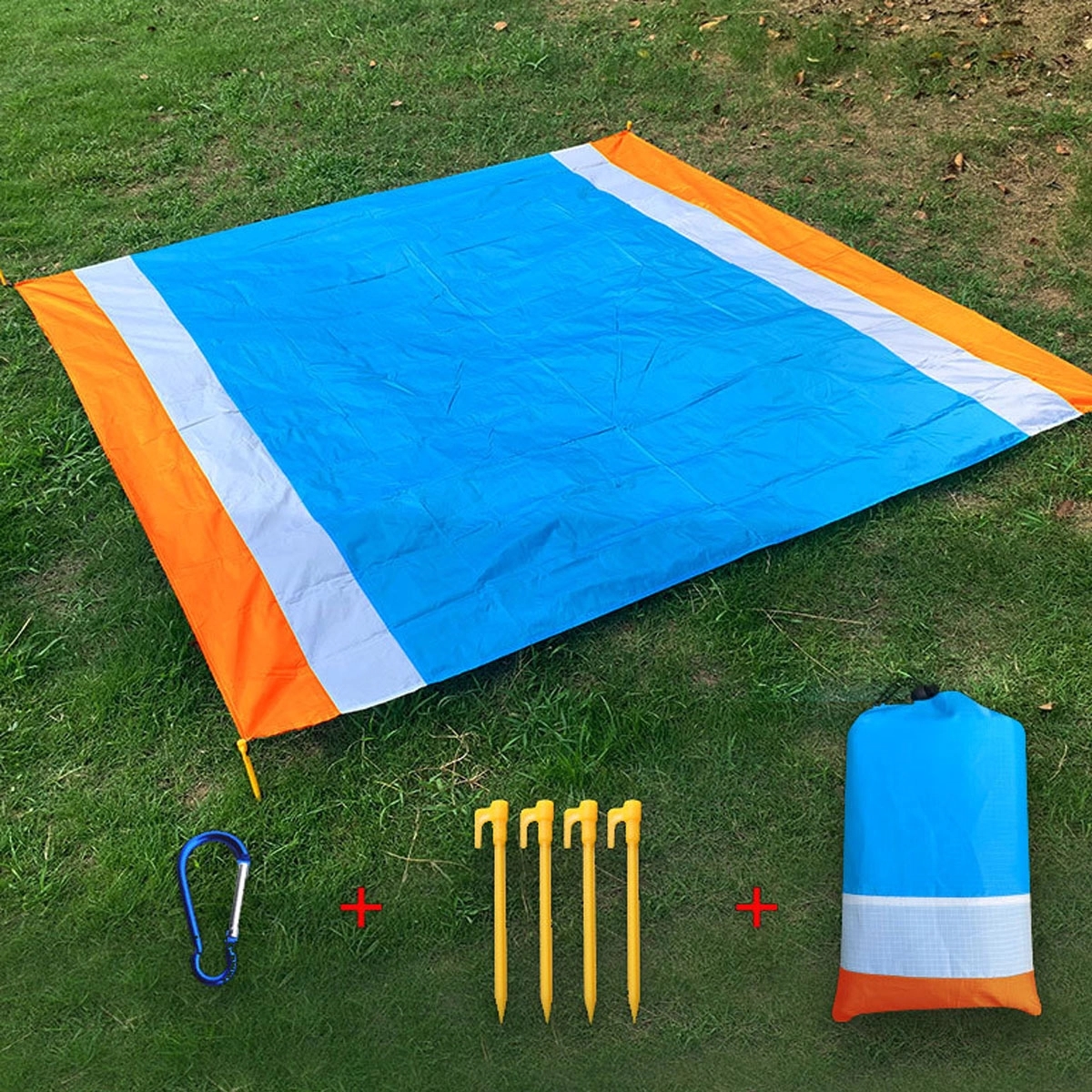 Sand Proof Waterproof Quick Drying Compact Beach Mat 83"X79" 3