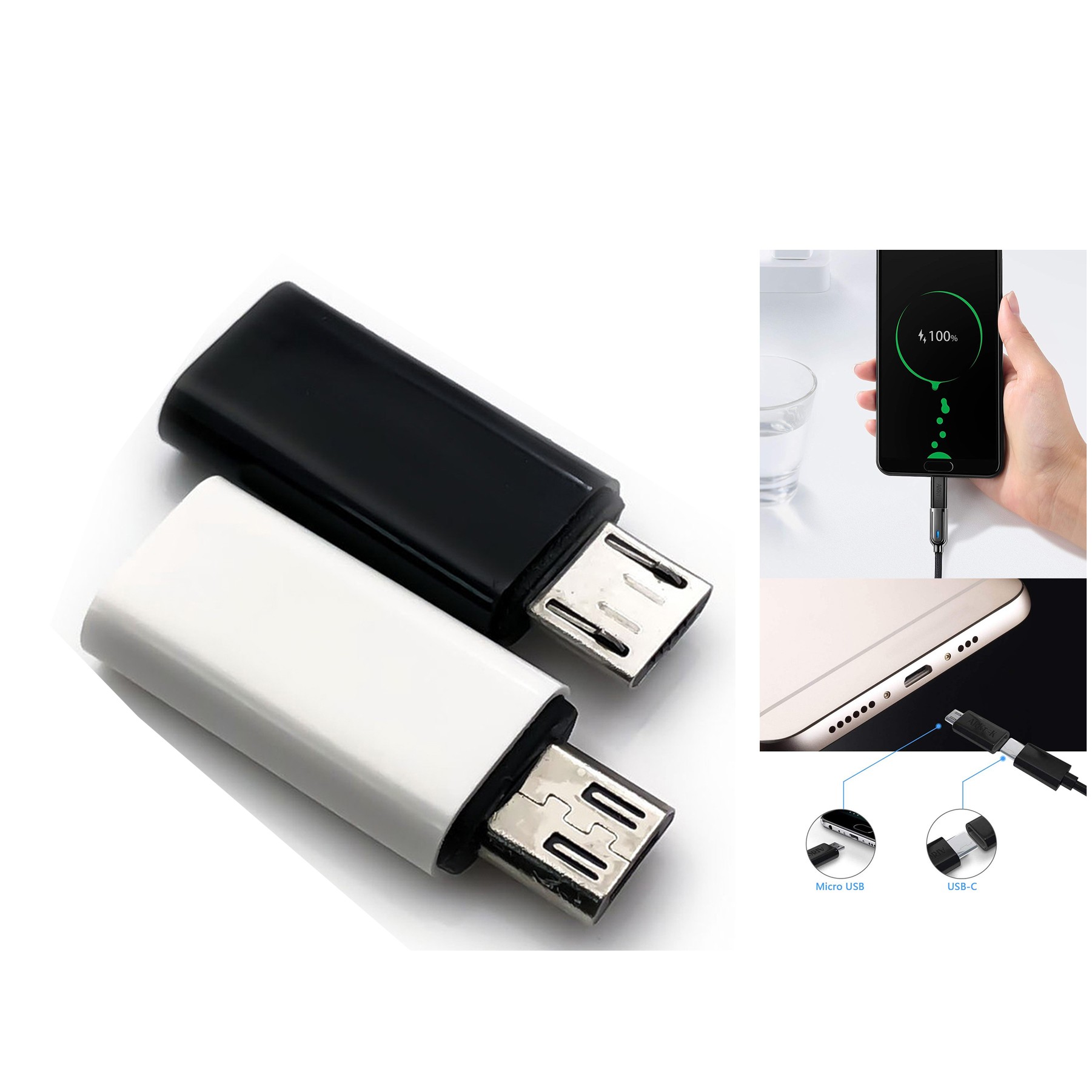 USB Type C to Micro USB Sync and Charging Adapter 3