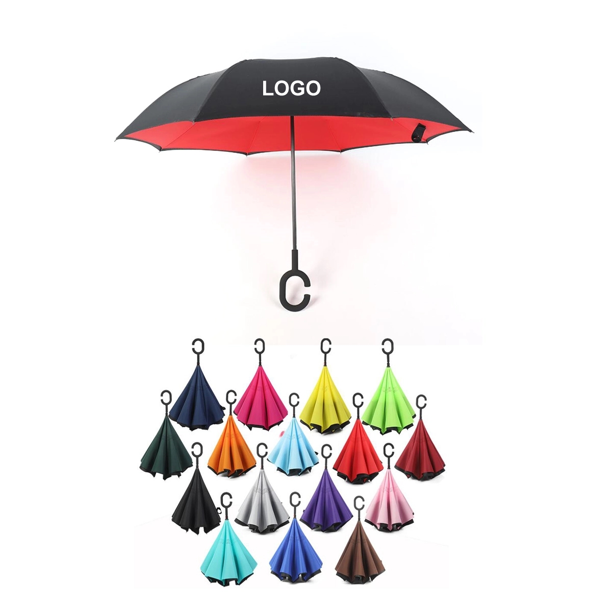 Inverted Umbrella with C-Shaped Handle 2
