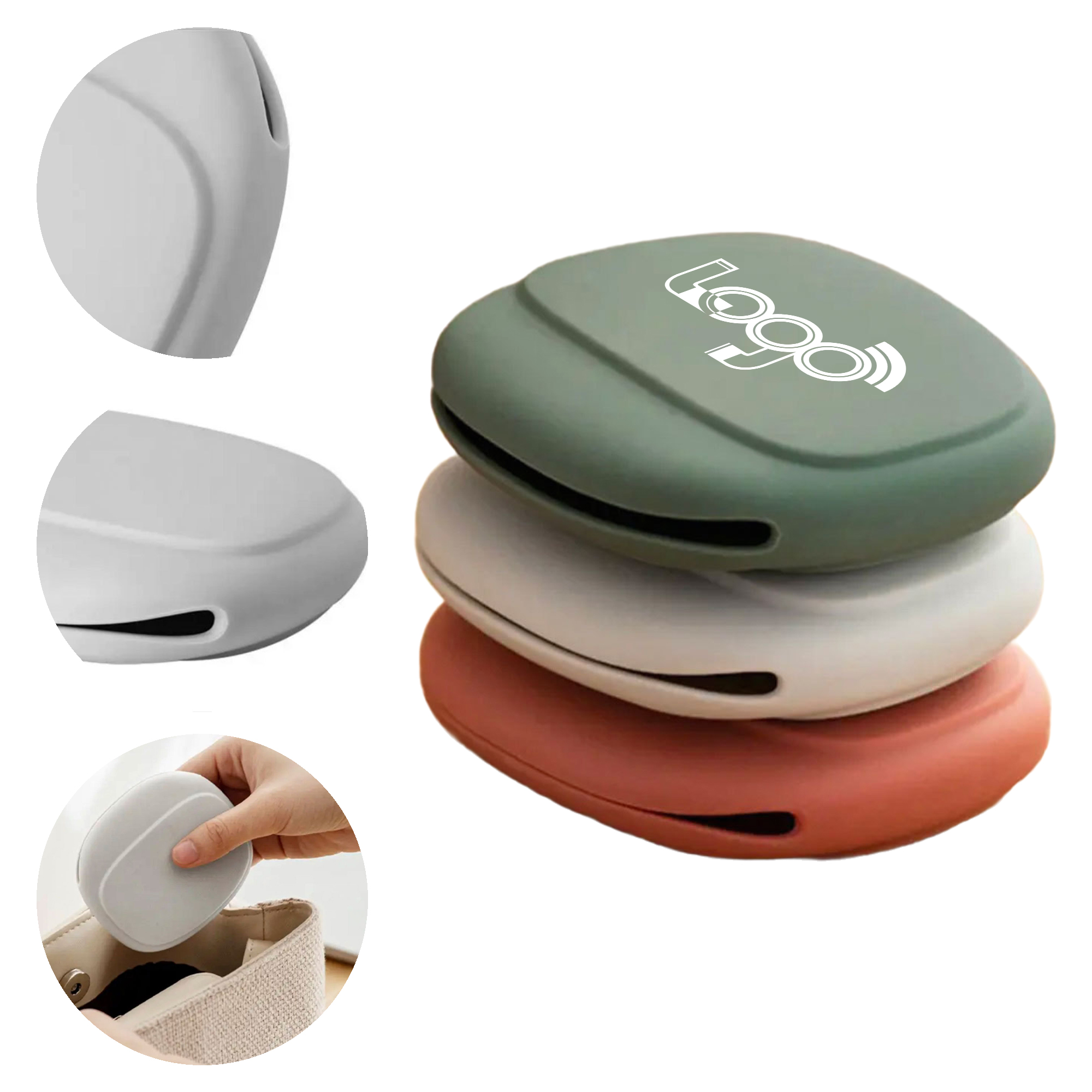 MOQ 50 Portable Silicone Cable Organizer Case 2