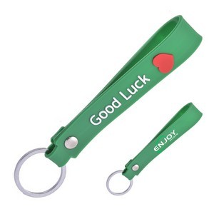 Charming Good Luck PVC Keychain Ring 26