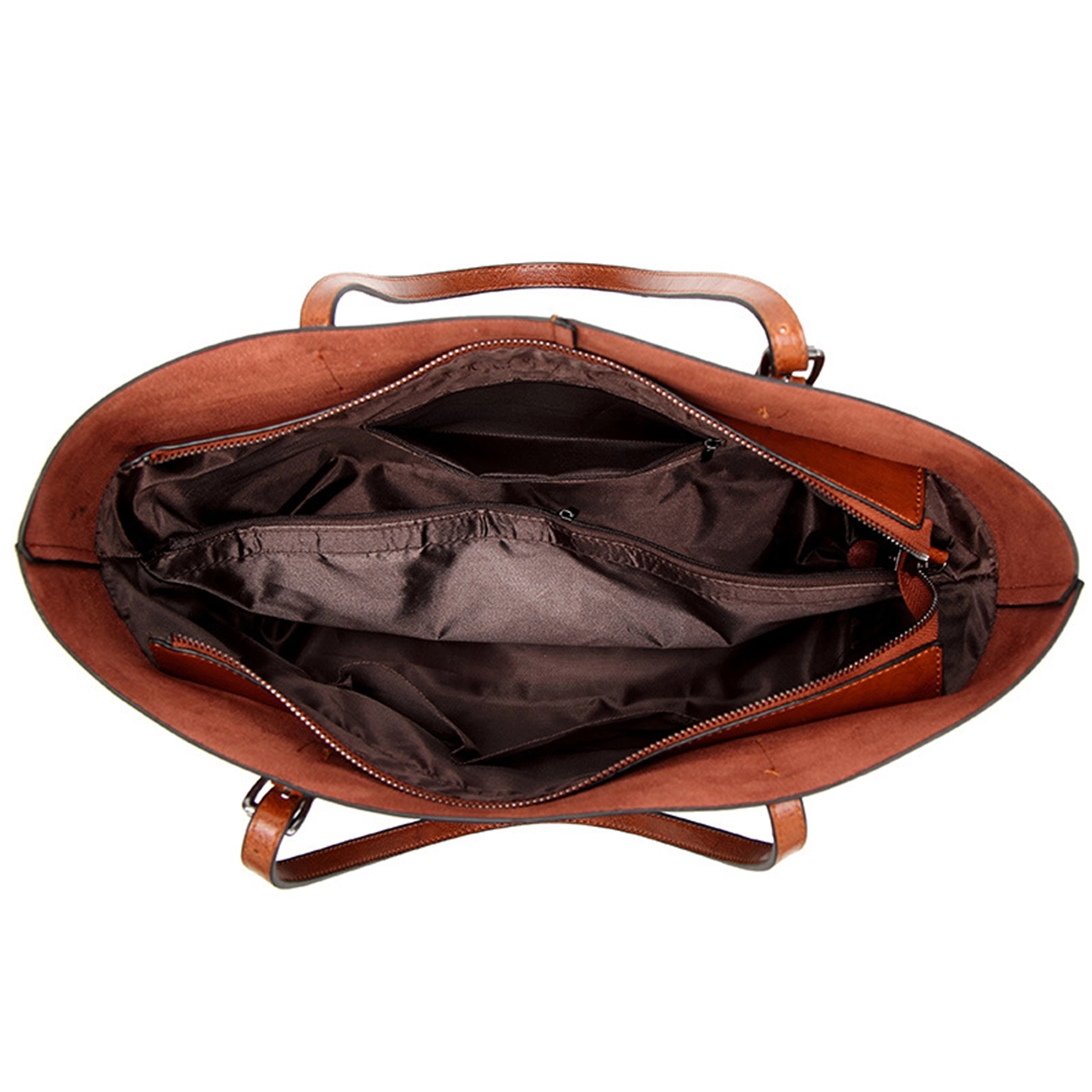 Vintage Leather Tote Shoulder Bag 3