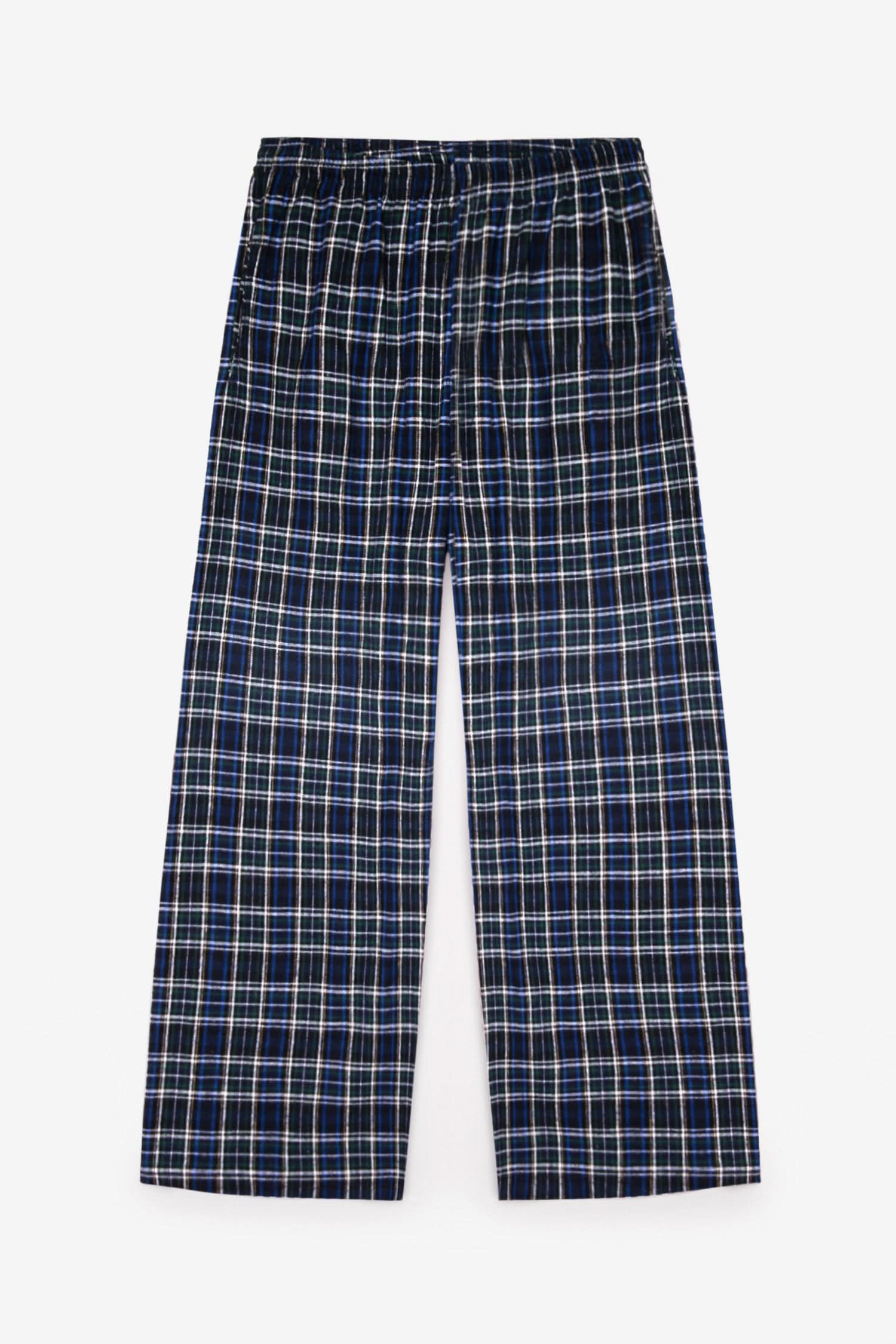 LIGHT WEIGHT FLANNEL OPEN BOTTOM SWEATPANTS 4