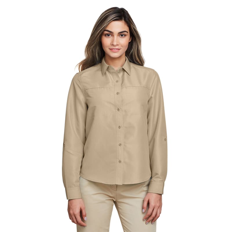 Harriton Ladies' Key West Long-Sleeve Performance Staff Shirt 7