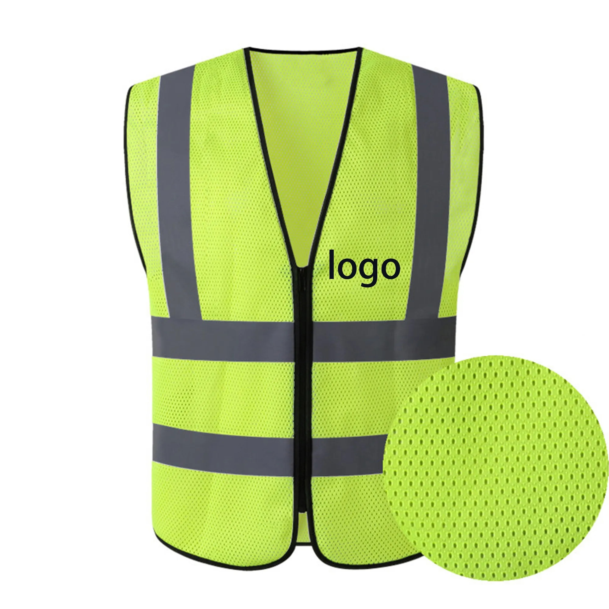 Breathable Reflective Safety Vest With Zipper 2