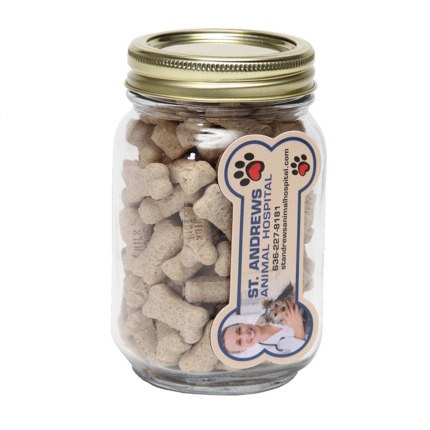 Pint Jar with Bone Magnet Pet Fill 1
