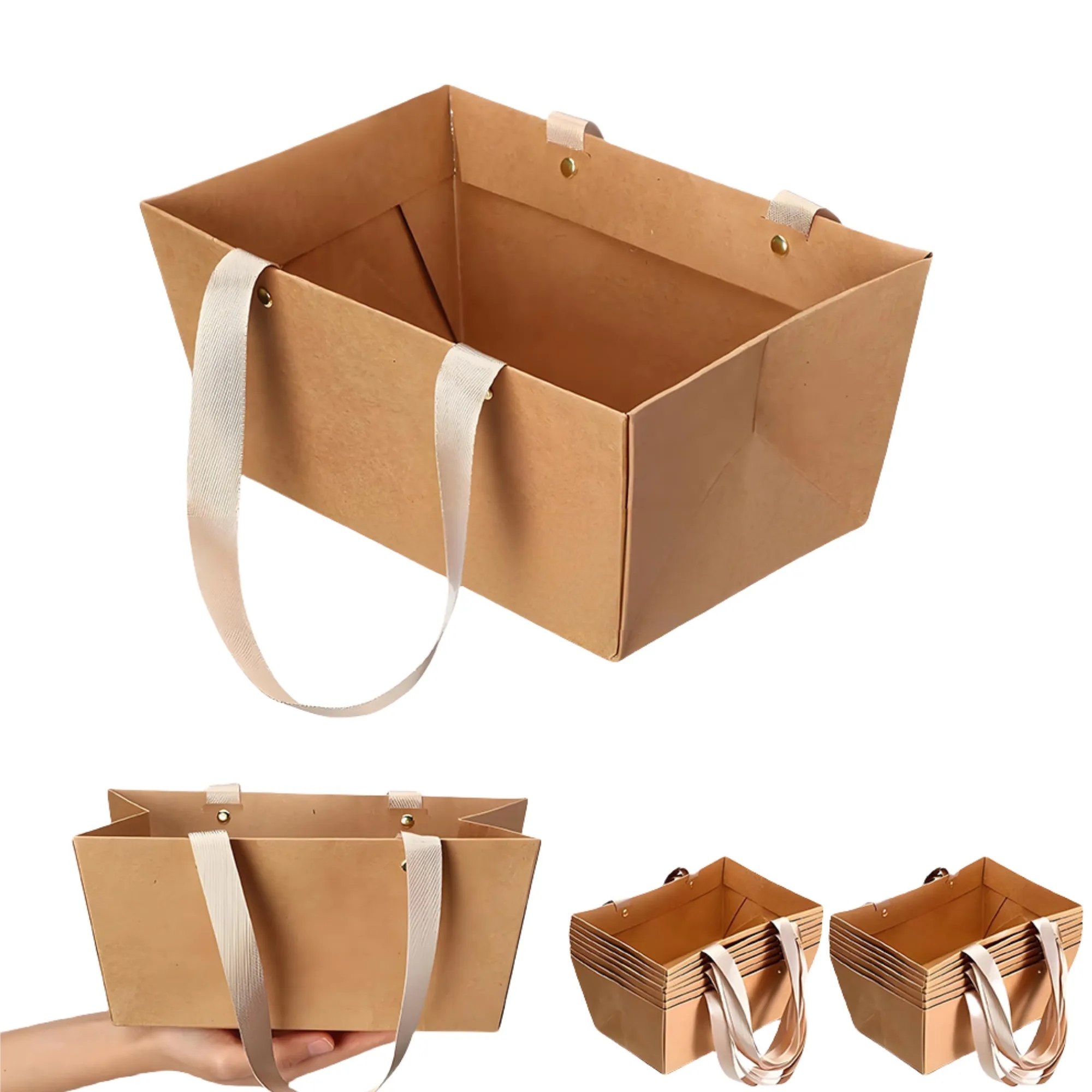 Matte Kraft Paper Gift Packaging Tote Bag 2