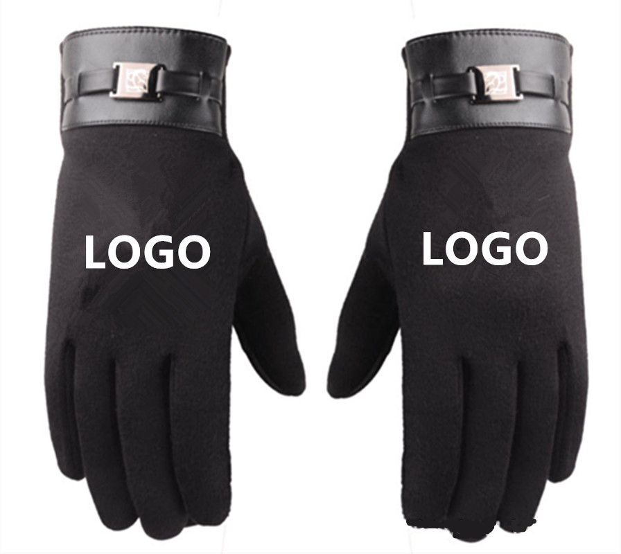 Touch screen Outdoor Warm Riding Adjustable Suede Gloves 2