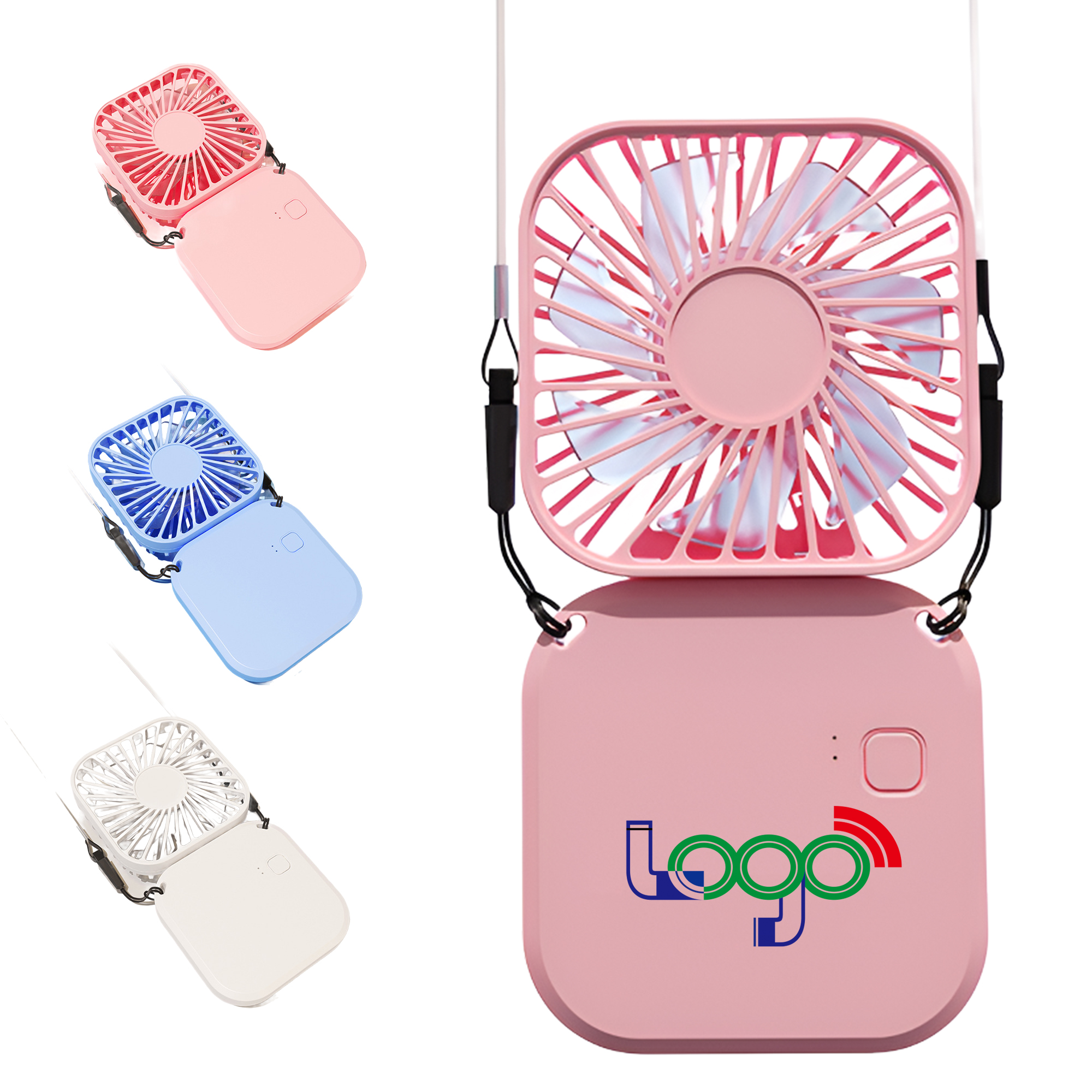 MOQ 50 Portable Neck Hanging Fan USB Rechargeable Mini Fan 2