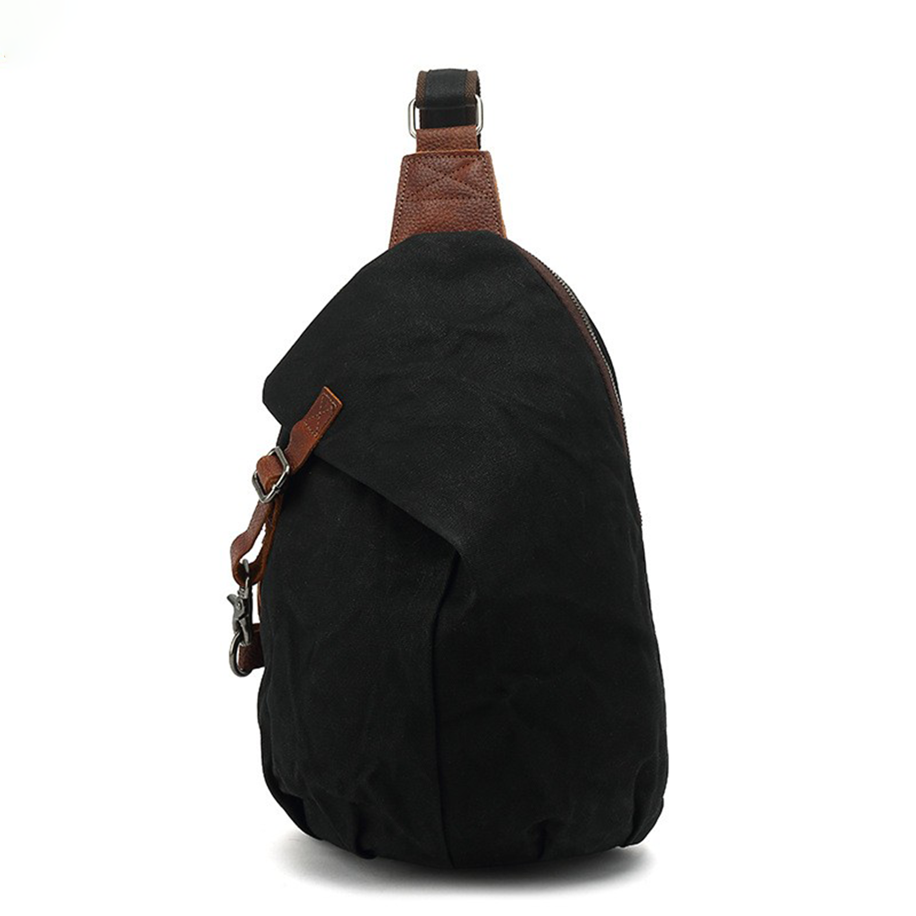 Men's Sling Backpack Waxed Canvas Crossbody Bag 3